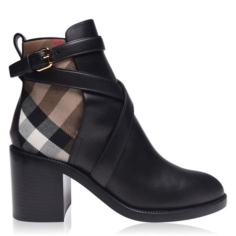 burberry black leather boots|burberry boots with clear heels.